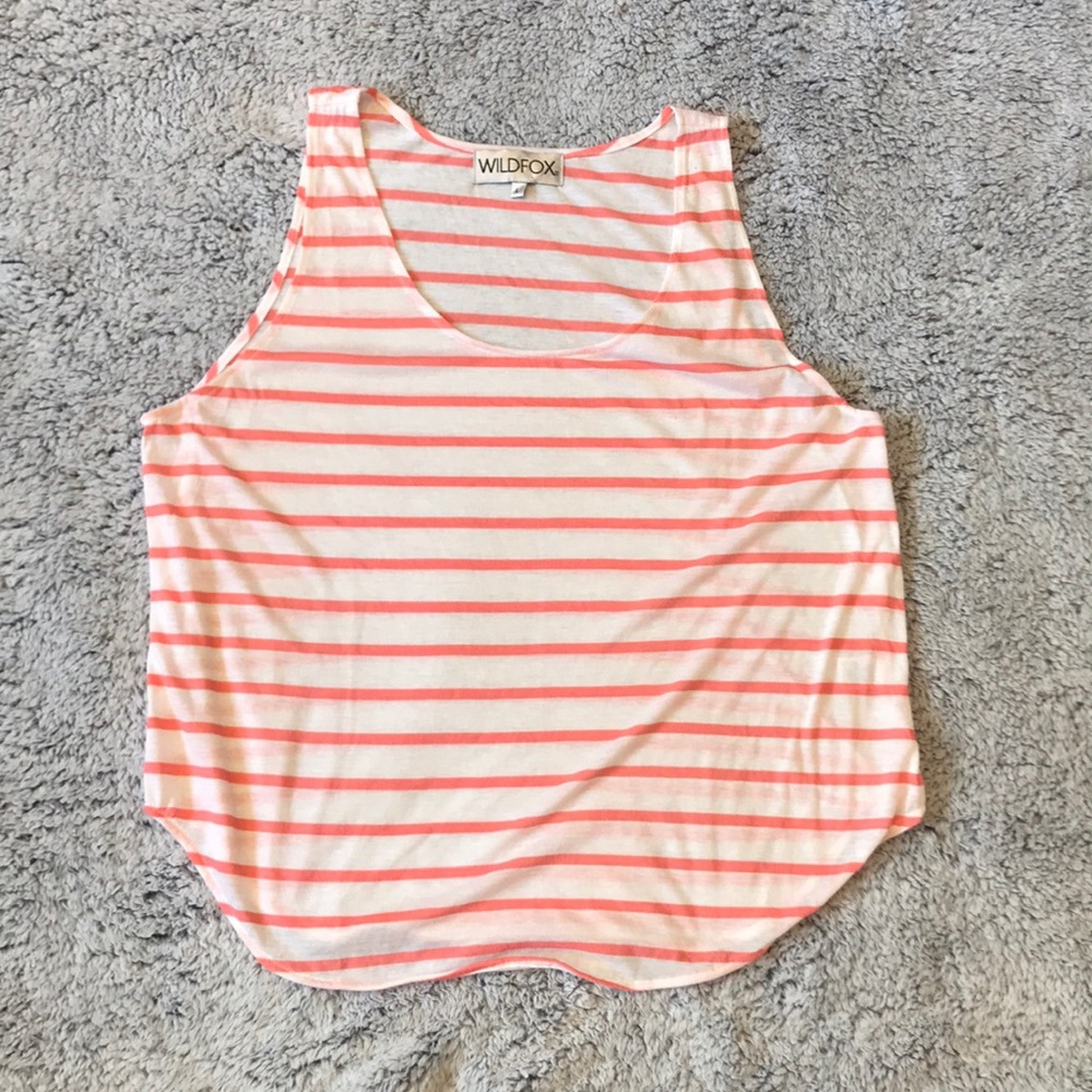 Wildfox Striped Tank Top Sz L